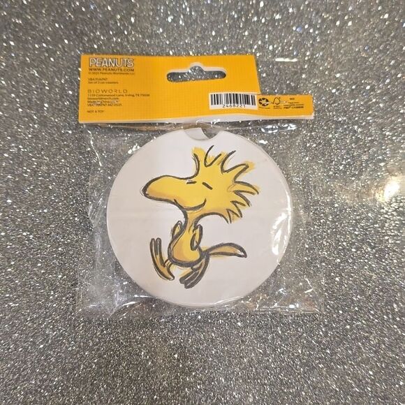 Peanuts Snoopy & Woodstock Car Coasters - Picture 5 of 5